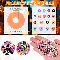 15 Styles Halloween Theme Handmade Polymer Clay Beads&nbsp;CLAY-YW0002-59