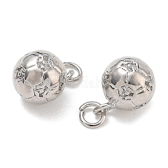 Sports Rack Plating Brass Micro Pave Clear Cubic Zirconia Pendants&nbsp;CU-CBA01AA-31P