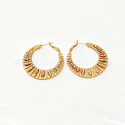 Brass Hoop Earrings for Women&nbsp;WG4C465-01