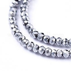Electroplate Glass Beads Strands&nbsp;EGLA-F149-FP-04