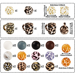 80Pcs Food Grade Eco-Friendly Silicone Focal Beads&nbsp;SIL-TA0002-66