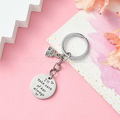 Alloy Enamel & Stainless Steel Keychain&nbsp;KEYC-YW00036