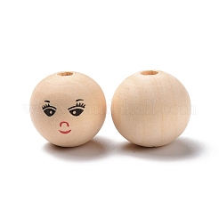 Printed Wood European Beads&nbsp;WOOD-C001-03B-03