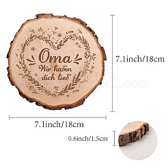 Carved Wood Round Sheets&nbsp;AJEW-WH0362-005