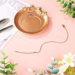 2Pcs 2 Colors 304 Stainless Steel Snake Chain Bracelets for Women&nbsp;BJEW-TADJ0001-02