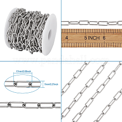304 Stainless Steel Paperclip Chains&nbsp;YS-TAC0003-02P