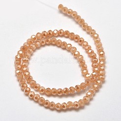 Faceted Round Full Rainbow Plated Imitation Jade Electroplate Glass Beads Strands&nbsp;X-EGLA-J130-FR10