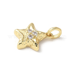 Brass Micro Pave Cubic Zirconia Pendants&nbsp;KK-P290-44B-G
