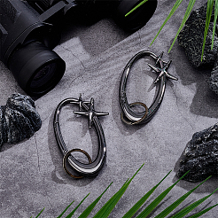 2Pcs Alloy Spring Gate Rings&nbsp;FIND-UN0010-10B