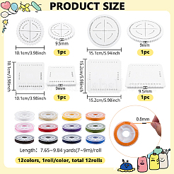 4Pcs 4 Styles Foam Bracelet Knitting Tray&nbsp;TOOL-FG0001-44