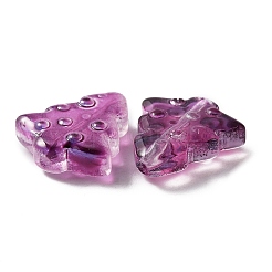 Christmas Transparent Handmade Lampwork Beads&nbsp;LAMP-CJC0012-04C
