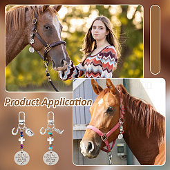 2Pcs Horse Theme Alloy Pendant for Saddle Decoration&nbsp;HJEW-BC00039