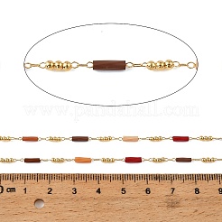 Handmade Brass Glass Beaded Chains&nbsp;GL-CBA1C06-03G