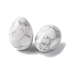 Natural Howlite Egg Stone&nbsp;G-L654-H16-01