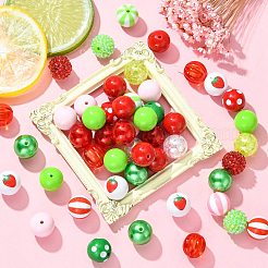 DIY Bubblegum Bracelet Pendant Decoration Making Kit for Strawberry Theme&nbsp;MACR-CJC0005-01
