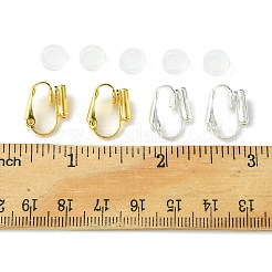 12Pcs 2 Colors Brass Clip-on Earring Converters Findings&nbsp;KK-FS0001-30