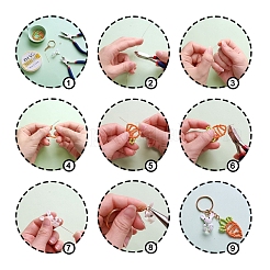 Handmade Bunny Lampwork Beads&nbsp;LAMP-P051-J01