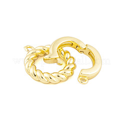 Rack Plating Brass Fold Over Clasps&nbsp;KK-P269-17G