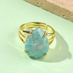 Brass Cuff Open Rings&nbsp;RJEW-D347-04G-12