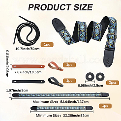 Polyester & PU Leather Adjustable Guitar Shoulder Strap&nbsp;AJEW-CL0004-75A