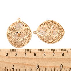 Rack Plating Brass Hollow Pendants&nbsp;KK-P244-11KCG