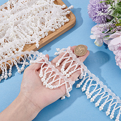 5 Yards Polyamide with Plastic Beaded Trim&nbsp;OCOR-WH0109-087A