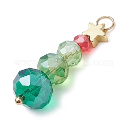 Christmas Theme Brass & Glass Pendants&nbsp;PALLOY-JF02998