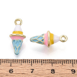 Rack Plating Alloy Enamel Pendants&nbsp;PALLOY-N181-25KCG-01