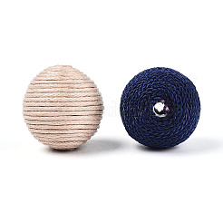 Handmade Waxed Cord Covered Beads&nbsp;M-CR001Y