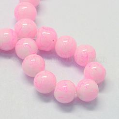 Baking Paint Glass Round Bead Strands&nbsp;X-DGLA-Q019-8mm-43