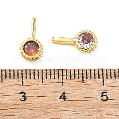 Brass Micro Pave Cubic Zirconia Pendants&nbsp;KK-L264-01G