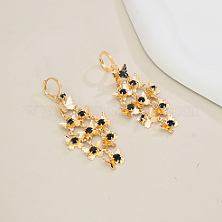 Brass Butterfly Tassel Hoop Earrings&nbsp;TX7932