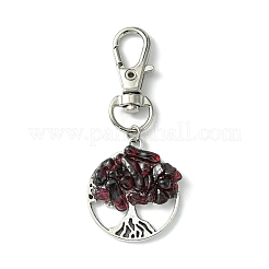 Flat Round with Tree of Life Tibetan Style Alloy Pendant Decorations&nbsp;HJEW-JM01743-02