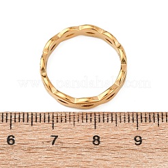 304 Stainless Steel Clear Cubic Zirconia Wave Finger Rings for Women&nbsp;RJEW-Z115-02G