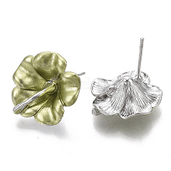 Spray Painted Alloy Stud Earring Findings&nbsp;PALLOY-N152-01P