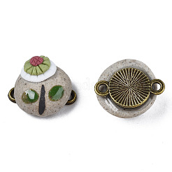 Handmade Porcelain Connector Charms&nbsp;PORC-N004-147