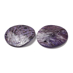 Spray Painted Natural Akoya Shell Pendants&nbsp;LS-SHEL-F007-15B-12
