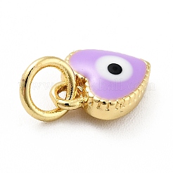 Rack Plating Brass Enamel Charms&nbsp;KK-G387-07G-01