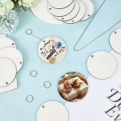 35Pcs MDF(Medium Density Fiberboard) Pendants&nbsp;FIND-SP0003-71