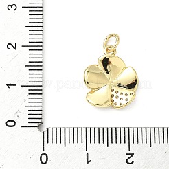 Brass Micro Pave Cubic Zirconia Pendants&nbsp;KK-S338-08G
