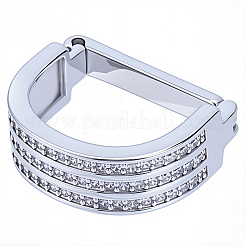 Zinc Alloy Clear Cubic Zirconia Tie Clips&nbsp;AJEW-WH20096-01