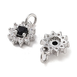 Brass Micro Pave Cubic Zirconia Pendants&nbsp;KK-B102-08P