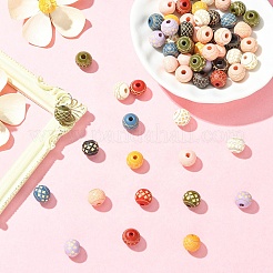 60Pcs 3 Styles Wood Beads&nbsp;WOOD-YW0001-75
