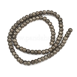 Natural Gold Pyrite/Golden Pyrite Beads Strands&nbsp;G-L647-D07-4x6mm-01