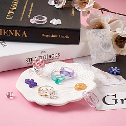 Spinning Fidget Ring & Butterfly & Shell & Flower & Starfish & Paw Print Silicone Molds Kit&nbsp;BY-TAC0003-08