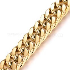 304 Stainless Steel Curb Chain Bracelets&nbsp;BJEW-E346-10G
