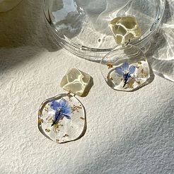 Acrylic Stud Dangle Earrings&nbsp;WGD713B-01