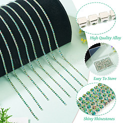 5 Strand Alloy Glass Rhinestone Cup Chains&nbsp;AJEW-TA0002-49A