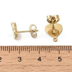 Ion Plating(IP) 304 Stainless Steel Stud Earring Findings&nbsp;STAS-I206-14G