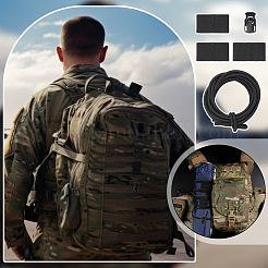Nylon National Flag Strap. Multi-Functional Outdoor Tactical Vest Backpack Accessories&nbsp;AJEW-WH0248-592B
